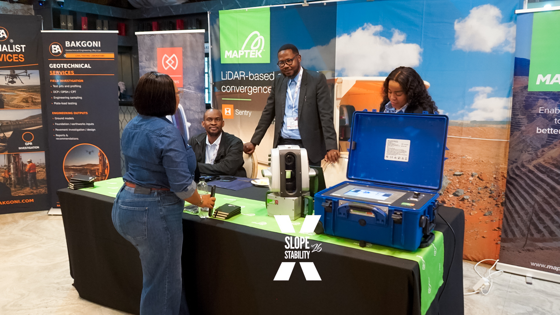 Delegate at the Maptek exhibition stand